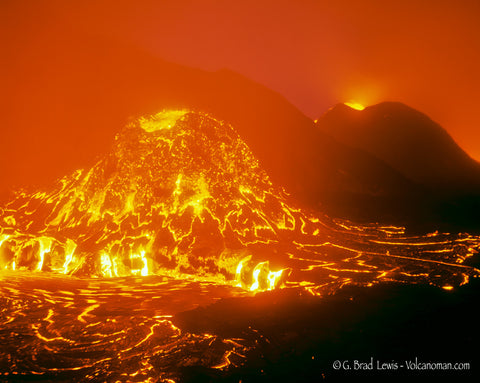 Golden Splatter Cone Big Island - Hawaiipictures.com