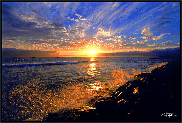 Blue Sky Sunset Maui - Hawaiipictures.com Blue Sky Sunset Maui - Hawaiipictures.com