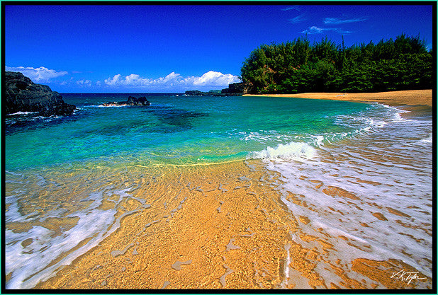 Lumahai Beach Shoreline Kauai - Hawaiipictures.com