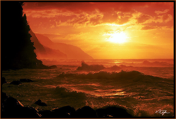 Napali Coast Mountains At Sunset Kauai - Hawaiipictures.com Napali Coast Mountains At Sunset Kauai - Hawaiipictures.com