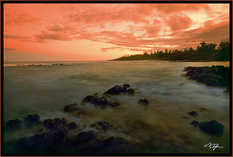Sunset Seascape Kauai - Hawaiipictures.com