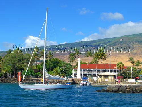 Sailboat, Pioneer Inn, Lahaina Harbor, Maui, Hawaii - Hawaiipictures.com