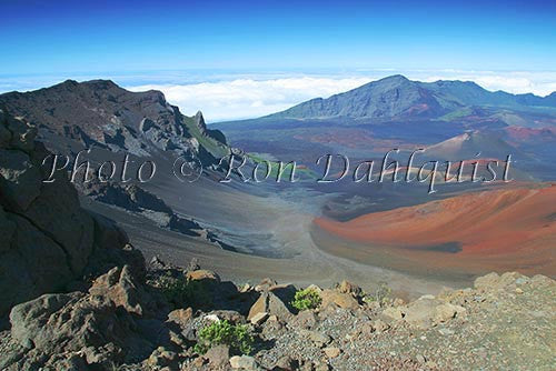 View of cinder cones in Haleakala Crater, Maui, Hawaii - Hawaiipictures.com