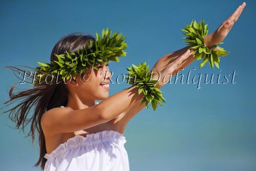 Keiki hula dancer, Maui, Hawaii Picture Stock Photo - Hawaiipictures.com