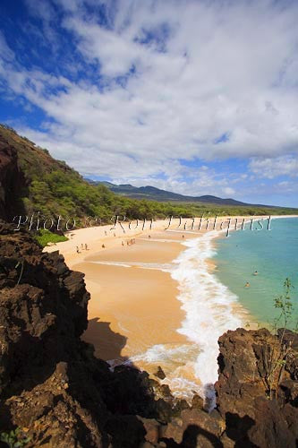 Oneloa Beach, Big Beach, Makena, Maui, Hawaii Picture Photo Stock Photo Print - Hawaiipictures.com