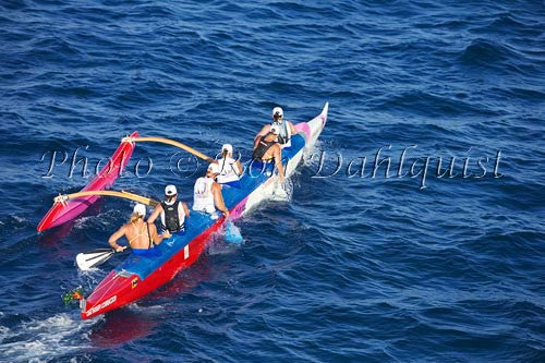 Outrigger canoe race from Molokai to Oahu. Sept. 2007 Photo - Hawaiipictures.com