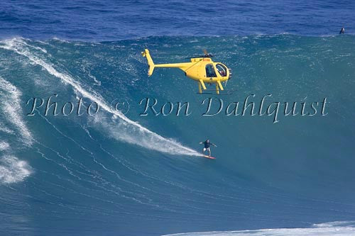 Surfer, Dave Kalama, on a big day at Peahi, also known as Jaws, Maui, Hawaii MNR Picture Photo - Hawaiipictures.com