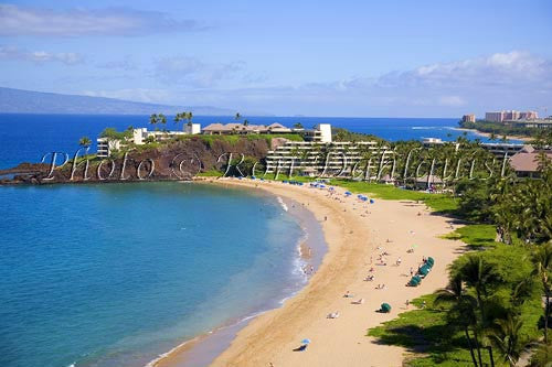 Kaanapali Beach and Black Rock, Maui, Hawaii Picture Photo - Hawaiipictures.com