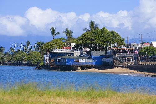 Front street viewed from the ocean side, Lahaina, Maui, Hawaii - Hawaiipictures.com