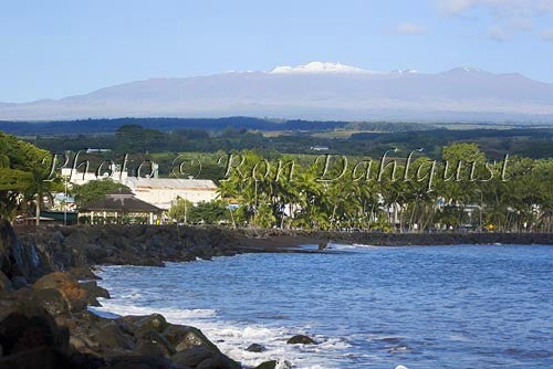 Snow topped Mauna Kea, Kona, Big Island of Hawaii - Hawaiipictures.com