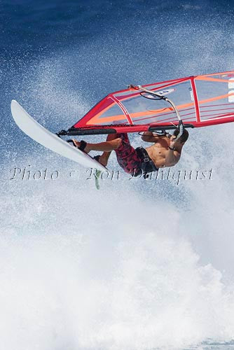 Windsurfing-Windsurfer on wave at Hookipa, Maui, Hawaii Photo Stock Photo - Hawaiipictures.com