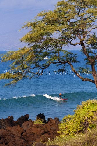 Stand up paddling off Wailea, Maui, Hawaii. MNR - Hawaiipictures.com