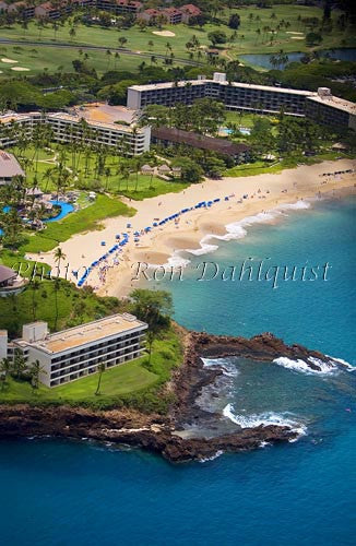 Aerial of Kaanapali Beach and Resort, Maui, Hawaii - Hawaiipictures.com