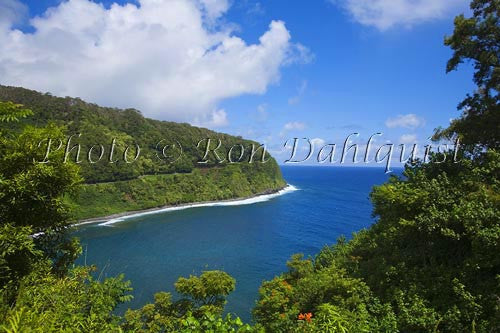 Hanamanu Bay on the road to Hana, Maui, Hawaii - Hawaiipictures.com