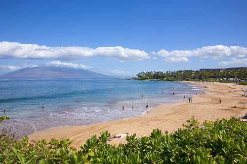 Wailea Beach. (Fronts Grand Wailea Resort and Four Seasons) Maui, Hawaii - Hawaiipictures.com