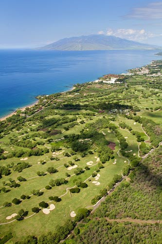 Aerial Wailea Emerald Golf Course, Wailea, Maui, Hawaii - Hawaiipictures.com