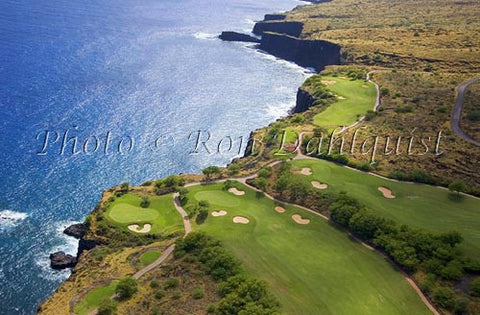 Aerial of The Challenge at Manele Golf Course, Lanai, Hawaii - Hawaiipictures.com