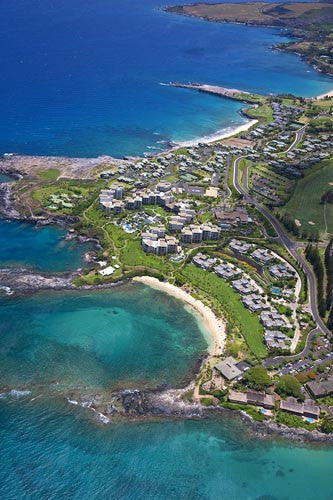 Aerial of Kapalua Bay and The Residences at The Ritz-Carlton, Maui, Hawaii Picture - Hawaiipictures.com