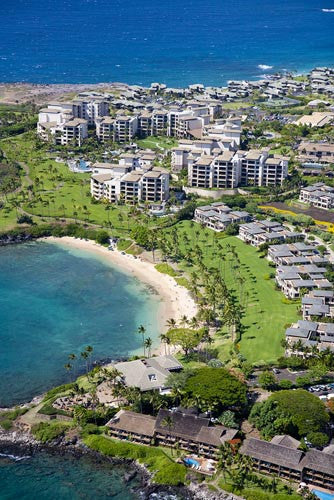 Aerial of Kapalua Bay and The Residences at The Ritz-Carlton, Maui, Hawaii Picture Photo - Hawaiipictures.com