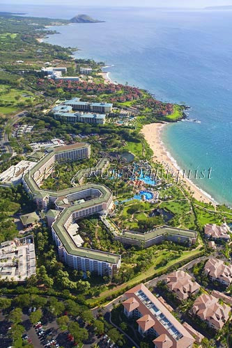 Aerial of Grand Wailea Resort and Four Seasons, Wailea, Maui, Hawaii - Hawaiipictures.com