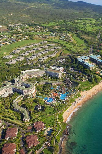 Aerial of Grand Wailea Resort, Maui, Hawaii - Hawaiipictures.com