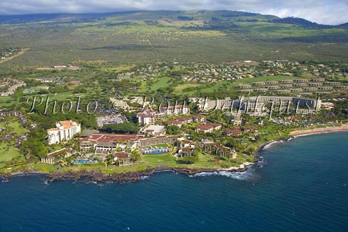 Aerial of Wailea resorts and coastline, Maui, Hawaii Picture - Hawaiipictures.com