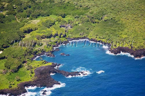 Aerial of Black Sand beach and Waianapanapa State Park, Hana, Maui, Hawaii - Hawaiipictures.com Aerial of Black Sand beach and Waianapanapa State Park, Hana, Maui, Hawaii - Hawaiipictures.com
