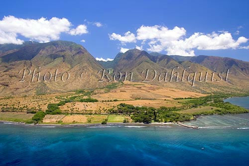Aerial of Olowalu and West Maui Mountains, Maui, Hawaii Picture - Hawaiipictures.com