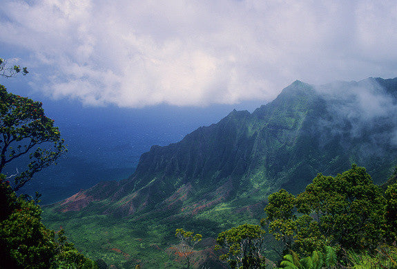 Kalalau Valley With Fog - Hawaiipictures.com