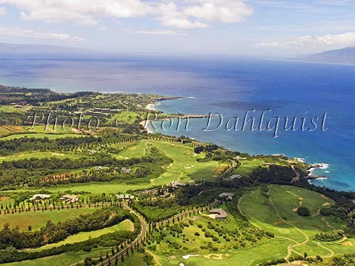 Aerial of Kapalua and golf courses, Maui, Hawaii - Hawaiipictures.com