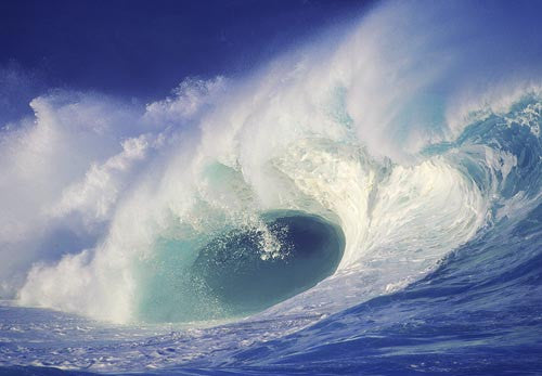 Breaking wave on north shore of Oahu, Hawaii Picture - Hawaiipictures.com