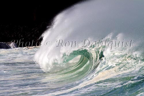 Close-up of wave breaking on the north shore of Oahu, Hawaii Picture Photo Stock Photo - Hawaiipictures.com