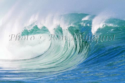 Close-up of wave breaking on the north shore of Oahu, Hawaii Picture - Hawaiipictures.com