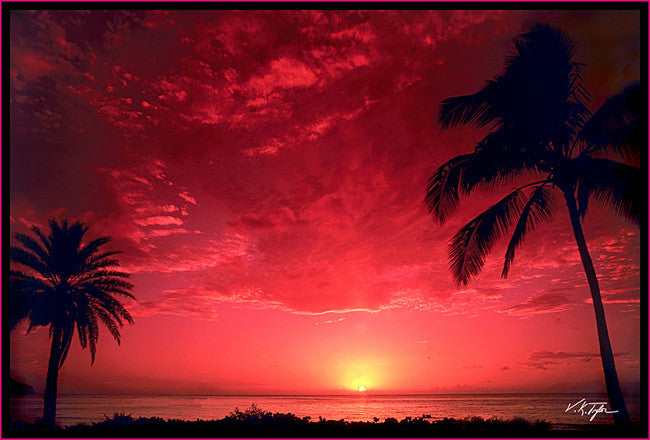 South Pacific Sunset  Hale'iwa Oahu - Hawaiipictures.com