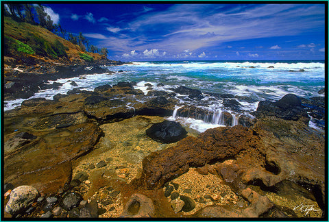 Ocean Shoreline Kealia East side of Kauai - Hawaiipictures.com