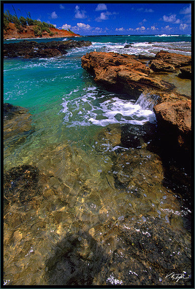 Ocean Swimming Hole Anahola Kauai - Hawaiipictures.com