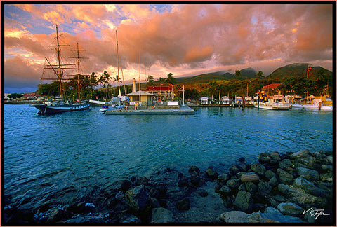 Lahaina Harbor Sunset Maui - Hawaiipictures.com