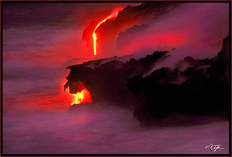 Evening Lava Glow Big Island - Hawaiipictures.com