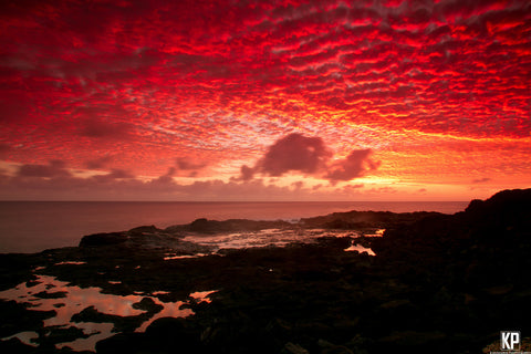 Kauai Fire Sunset - Hawaiipictures.com