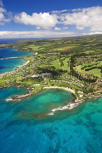 Aerial of Kapalua and Kapalua Bay, Maui, Hawaii Picture - Hawaiipictures.com
