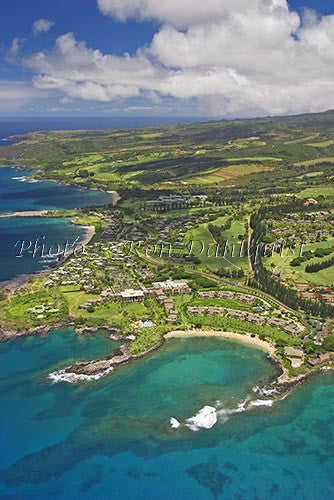 Aerial of Kapalua and Kapalua Bay, Maui, Hawaii Stock Photo - Hawaiipictures.com