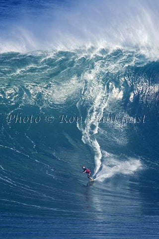 Surfer, Garrett, MacNamara, on a big day at Peahi, also known as Jaws, Maui, Hawaii MNR - Hawaiipictures.com