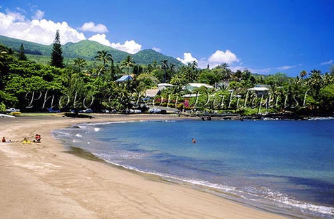 Beach at Hana Bay, Hana, Maui, Hawaii - Hawaiipictures.com