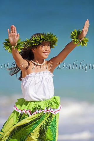 Keiki hula dancer, Maui, Hawaii Print - Hawaiipictures.com
