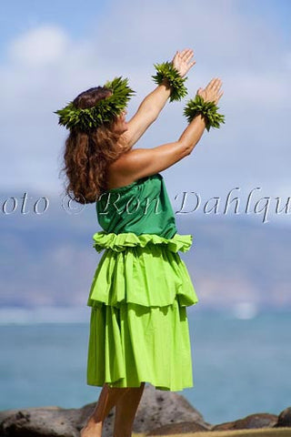 Hula Kahiko dancer, Maui, Hawaii MR Stock Photo Print - Hawaiipictures.com
