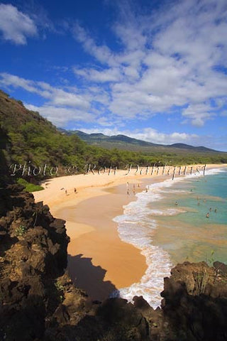 Oneloa Beach, Big Beach, Makena, Maui, Hawaii Stock Photo Print - Hawaiipictures.com