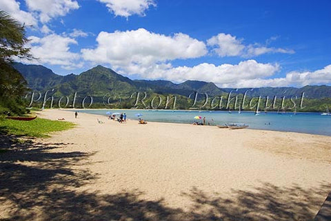 Hanalei Beach and Bay, Princeville, Kauai, Hawaii Photo - Hawaiipictures.com