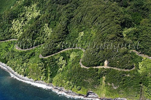 Aerial of the road to Hana, Maui, Hawaii Picture Photo - Hawaiipictures.com