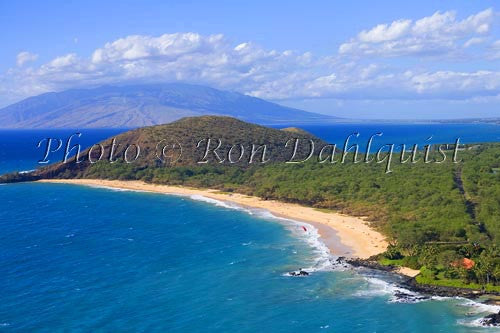 Aerial of Oneloa Beach, Big Beach, Makena, Maui, Hawaii - Hawaiipictures.com
