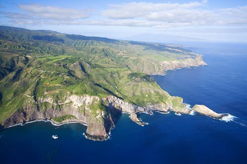 Aerial of Kahakuloa, north coast of Maui, Hawaii - Hawaiipictures.com